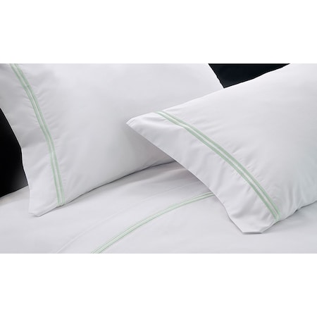 Elle 1200tc Double Hemstitch Sheet Set, Green, Cal King EL652135